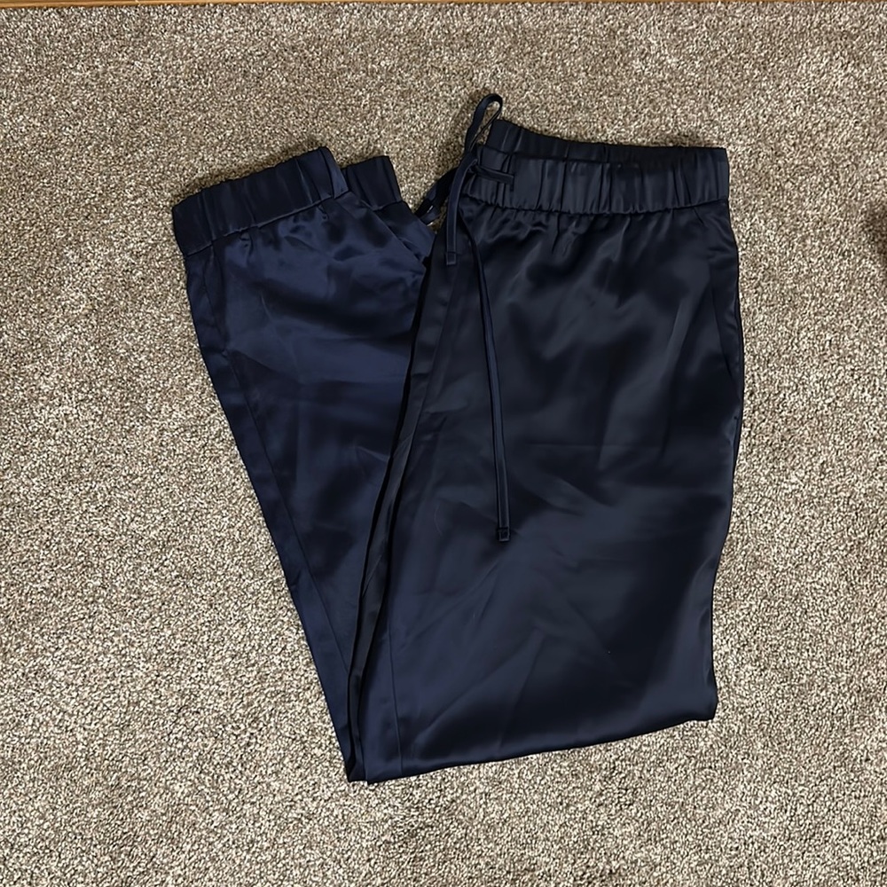 Women’s blue satin joggers
